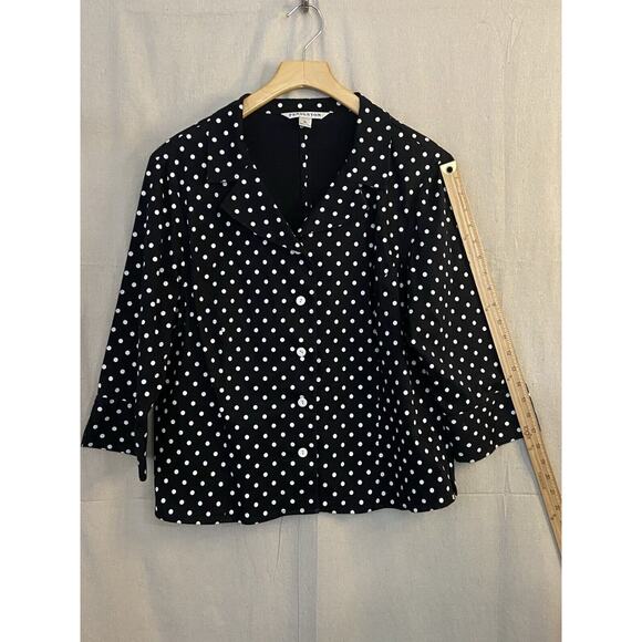 Pendleton Womens Whimsical Polka Dot Button Up Shirt Size XL Classic Retro Vibes - Picture 6 of 7
